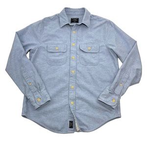 Abercrombie & Fitch Long Sleeve Flannel Shirt in Light Blue Medium